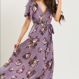ILLA ILLA Bethany Floral Maxi Dress in Purple